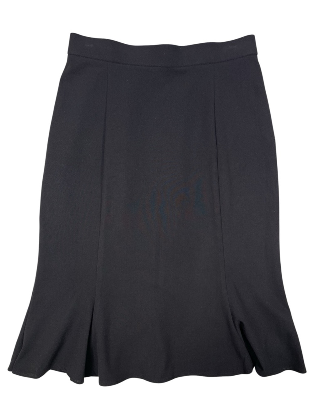 Briggs New York Solid Black Midi-Skirt with flare bottom. Size 6